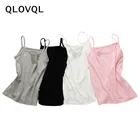 Женский хлопковый жилет, детская одежда, топы без рукавов для девочек-подростков, Однотонная футболка, футболки, наряд, топ для маленьких девочек