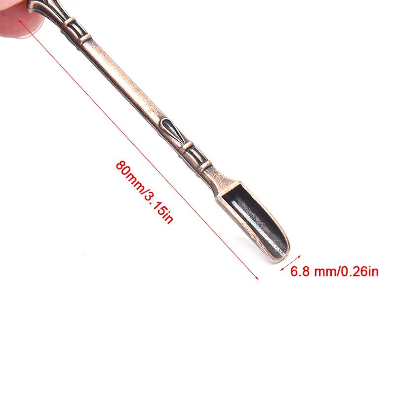 80mm 3pcs/set Mini Alloy Spoon Medicine Bottle Use Sniffer Snorter Snuff Powder Tobacco Micro-tuning Shovel Smoking Accessories | Дом и сад