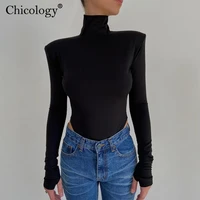 chicology long sleeve elegant high cut bodysuit 2020 women winter fall clothes backless sexy club outfits party one piece body