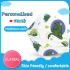 Маска детская одноразовая трехслойная с рисунком лягушки, Пылезащитная и дышащая, 10-шт.пакет