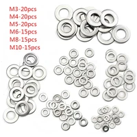 105pcs set 304 stainless steel assorted washers metric flat washer tool m3 m4 m5 m6 m8 m10