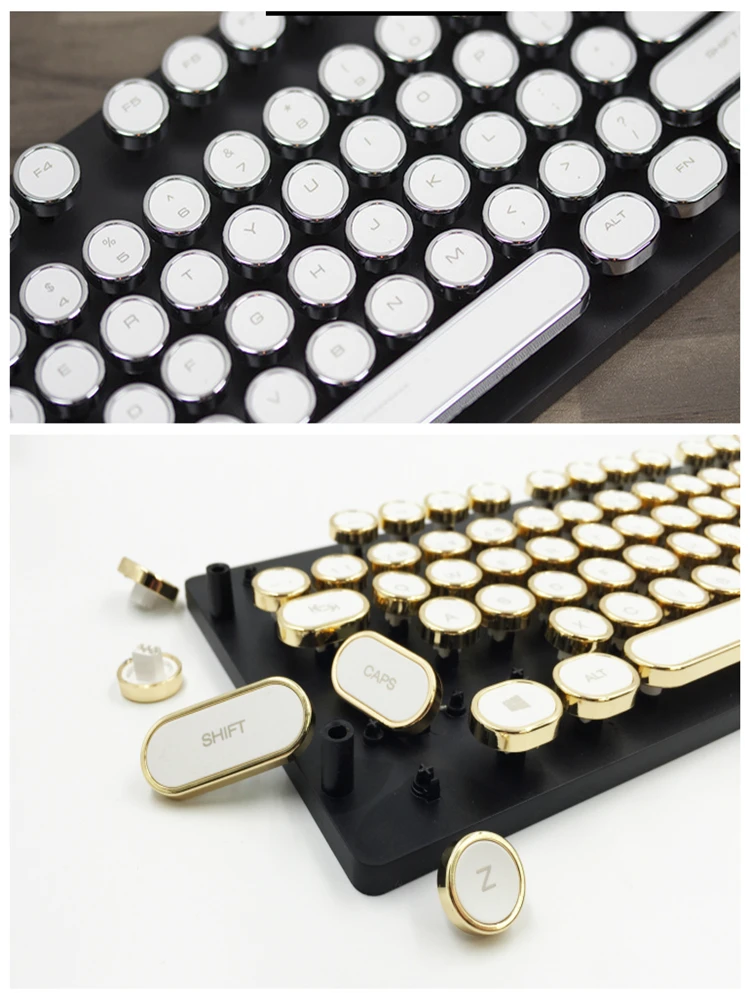 

Mechanical keyboard keycap OEM highly plating retro steampunk keycap personality PBT color keycap multicolor optional,KJM-1