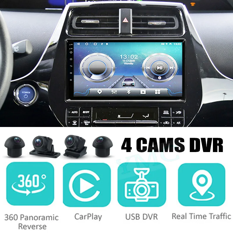 

Для TOYOTA Prius XW50 2015 ~ 2021 автомобильная аудио-навигация стерео Carplay DVR 360 Birdview около 4G Android системы