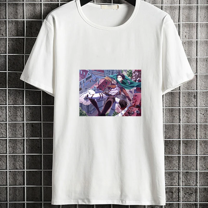 

Man Clothing Attack on Titan Fashion Japanese Anime Lover Shirts Wings of Liberty Funny Cartoon Mens T-Shirt Cool Streetwear