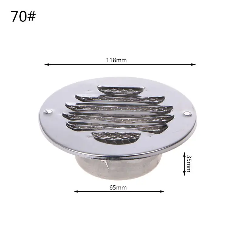 

High Quality Stainless Steel Exterior Wall Air Vent Grille Round Ducting Ventilation Grilles