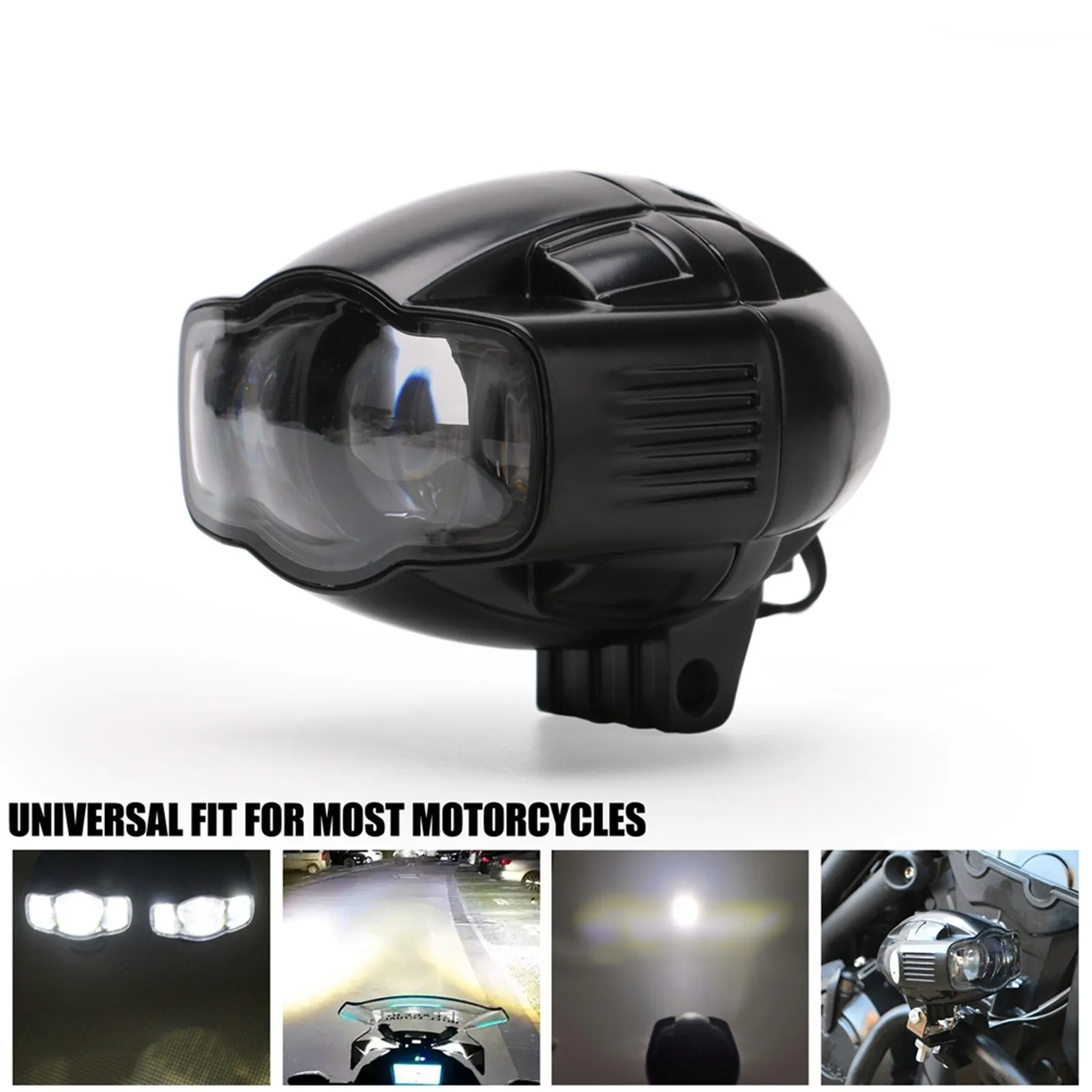 

Motorcycle Headlight LED Fog Lights Spotlight Waterproof&Dustproof Daytime Running Lights with USB Charge Universal Replacement