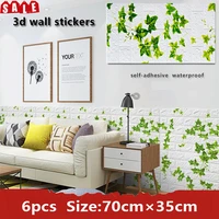 6pcs self adhesive panels 3d wallpaper home decor 3d wall brick panel for decors wall papers living room childrens room