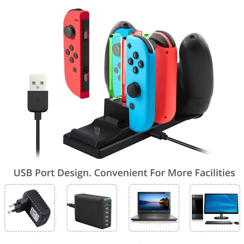 Proster для 6 в 1 зарядное устройство Колыбель контроллер nintendo Переключатель консоли