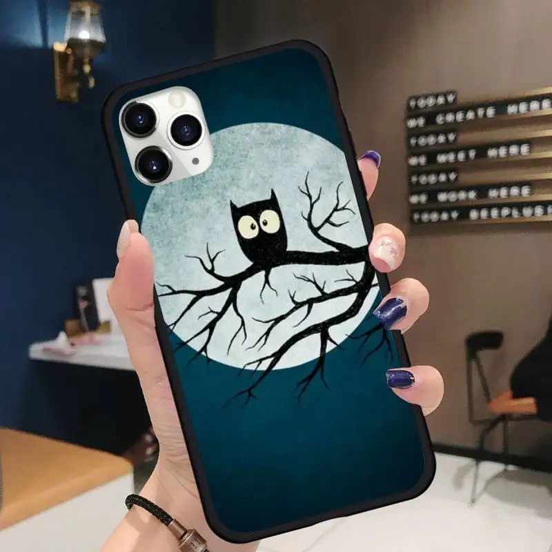 

Cute Owl Hearts Lover Christmas Phone Case for iPhone 11 12 pro XS MAX 8 7 6 6S Plus X 5S SE 2020 XR mini Funda
