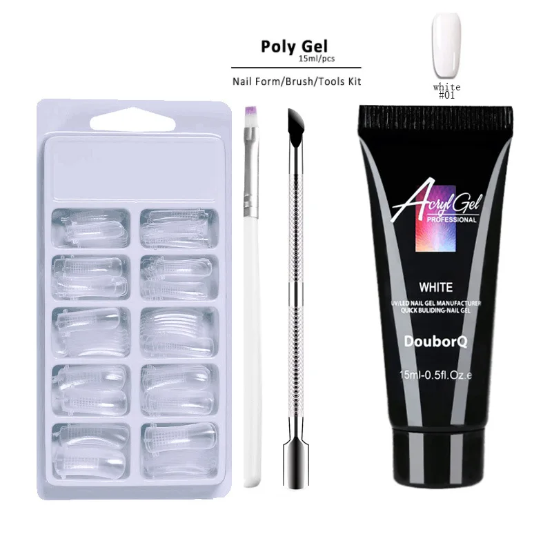 

Poly Nail Gel Kit 15ml Quick Building Set Poligel Nail Gel Polish For Extensions Acrylic Gel Polish Nail Art 0203