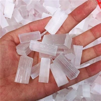 white quartz crystals healing stones bulk gemstones selenite rough for home decoration