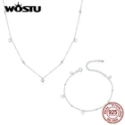 Женский комплект из колье и чокера, из серебра 925 пробы