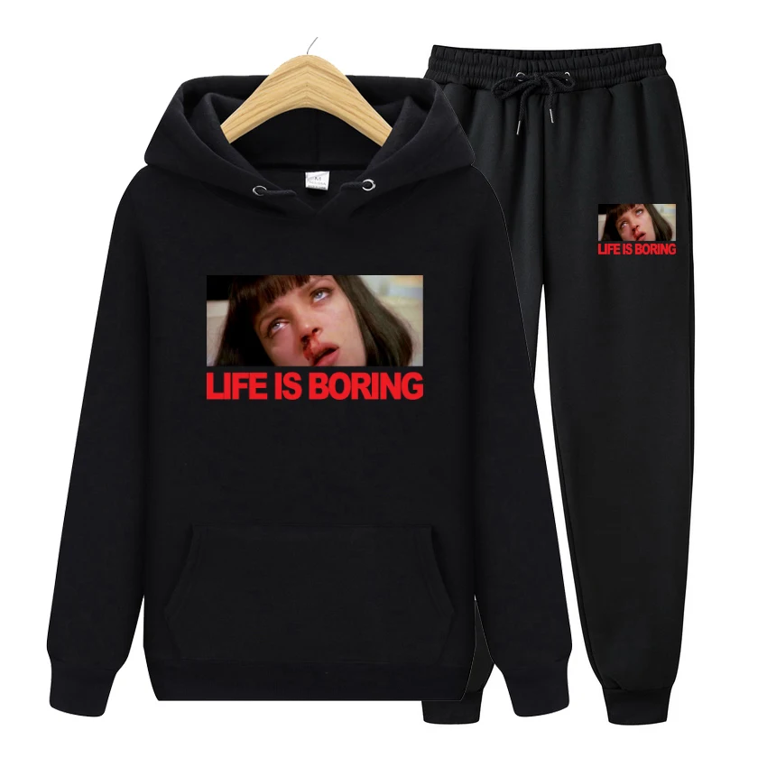 

Brand Clothing Life is Boring Fashion Hoody 2020 New Casual Men Hoodies Sweatshirts Printed Pullover Hoodie +Pants Men
