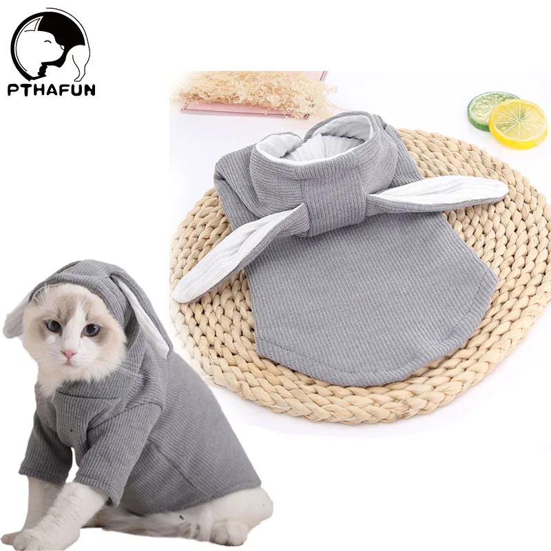 

PTHAFUN Pet Clothes For Cute Cat And Small Dog Hoodie Rabbit Ears Coat Puppy Cat Dogs Pets Clothing Casual Simplicity And Sweet