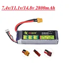 Аккумулятор Lipo RC 7,4 В 11,1 В 14,8 в 2800 мАч для радиоуправляемых игрушек, автомобиля, лодки, дрона, цитата, запасные части для 2s, 3s, 4s, аккумуляторная батарея