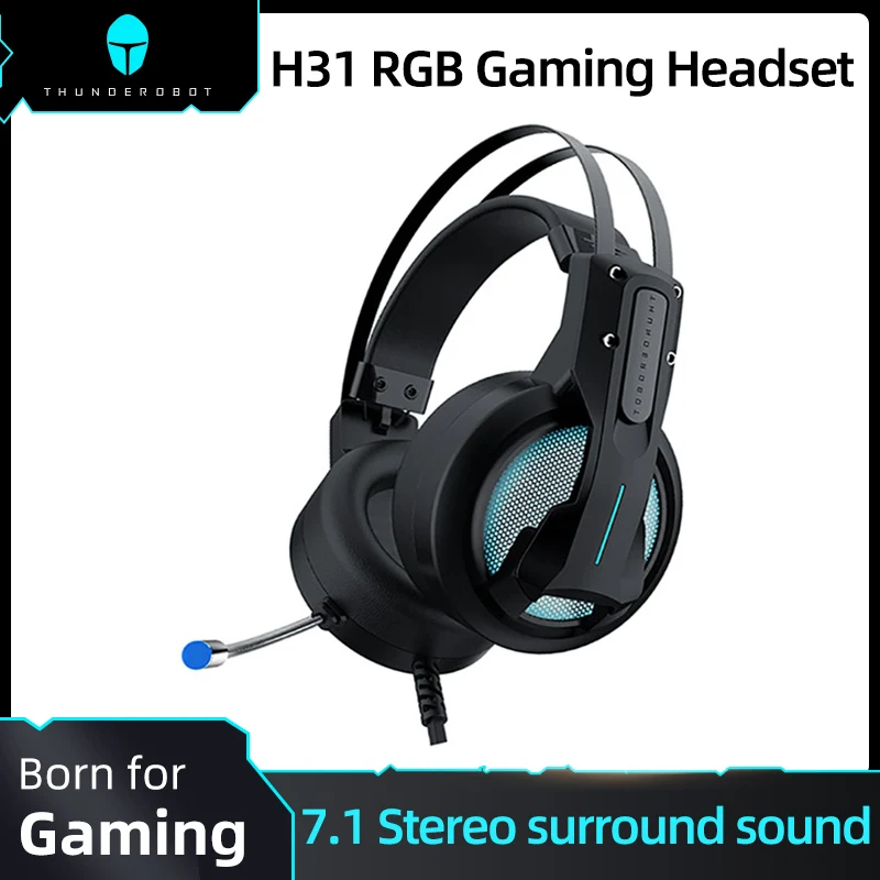 Проводные Игровые наушники ThundeRobot H31 гарнитура RGB Heaset для ноутбука компьютера ПК |