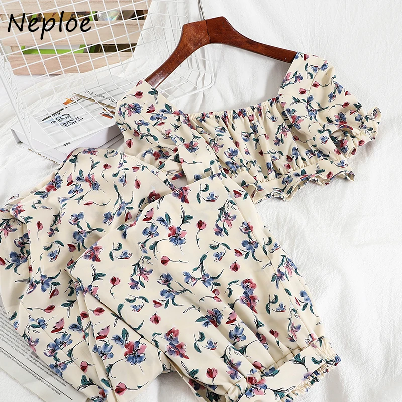 Комплект Neploe женский летний из 2 предметов праздничная Блузка с V образным