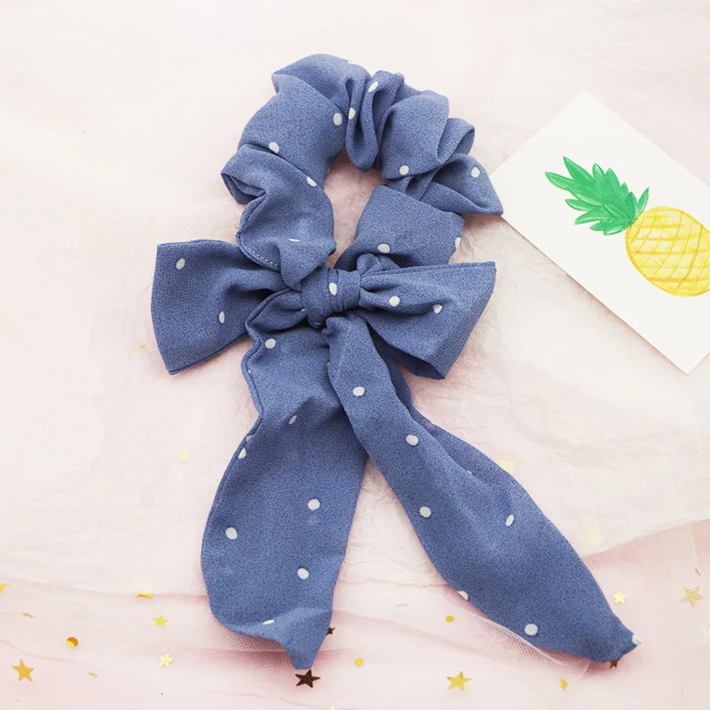 Элегантное волнистое кольцо для волос шифоновое стример головной убор женщин и