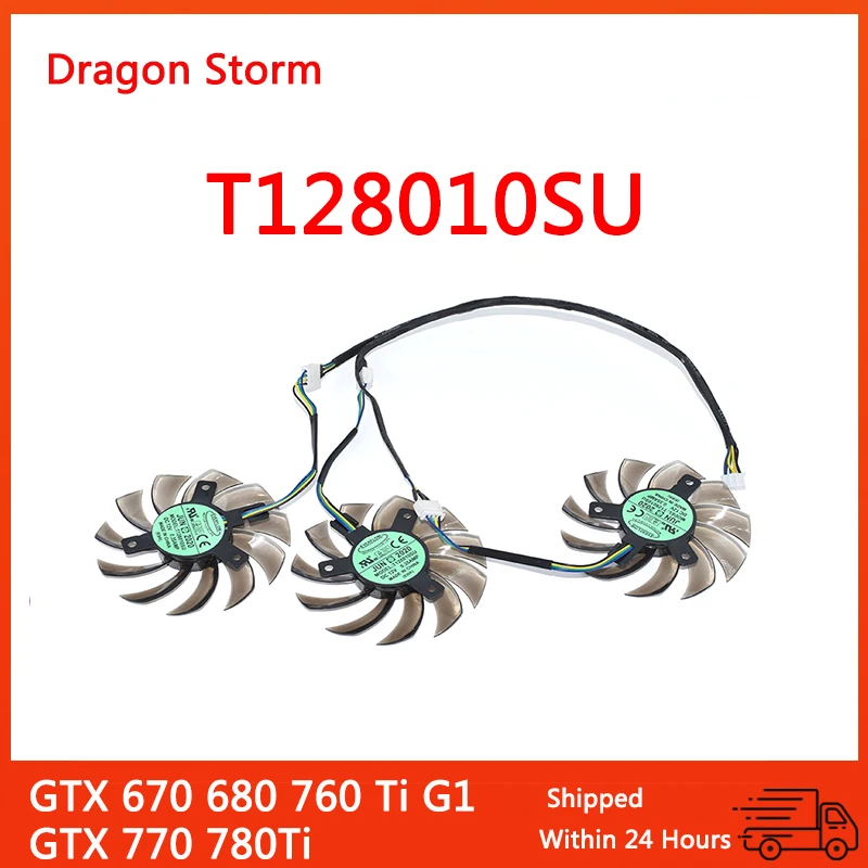 Подлинный бренд для EVERFLOW T128010SU GTX 670 680 760 Ti G1 770 780Ti 0 DC12V 0.35A Вентилятор