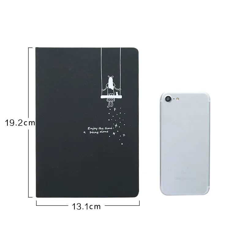 

Sharkbang 32K 96 Sheets Creative Black Inner Page Notebook DIY Album Notepad Blank Dairy Star Journal Agenda School Sketchbook