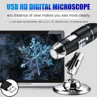 1600x 1080p usb digital microscope electronic stereo adjustable usb camera endoscope 8 led magnifier microscopio with stand