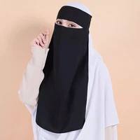 new muslim bandana scarf islamic niqab burqa bonnet hijab cap veil headwear black face cover abaya style wrap head covering
