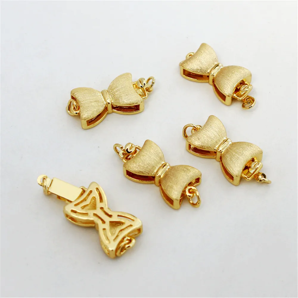 

Медный плакированный золотистый цветной матовый бант вставка-пряжка 9*15 мм Однорядная Пряжка для браслета ожерелья жемчужная Пряжка сделай...