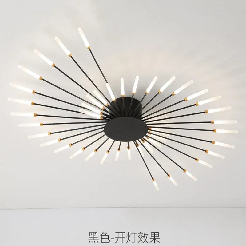 

Nordic Luxurious Minimal Led Ceiling Light Spiral Fireworks Designer Ceiling Lamp Living Room Home Decor Bedroom Dandelion Lamps