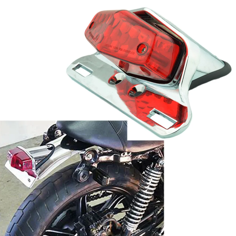 Мотоцикл Lucas задний фонарь лампа стоп тормоз светодиодный номерной знак для Triumph BSA Bonneville Кафе Racer скремблер