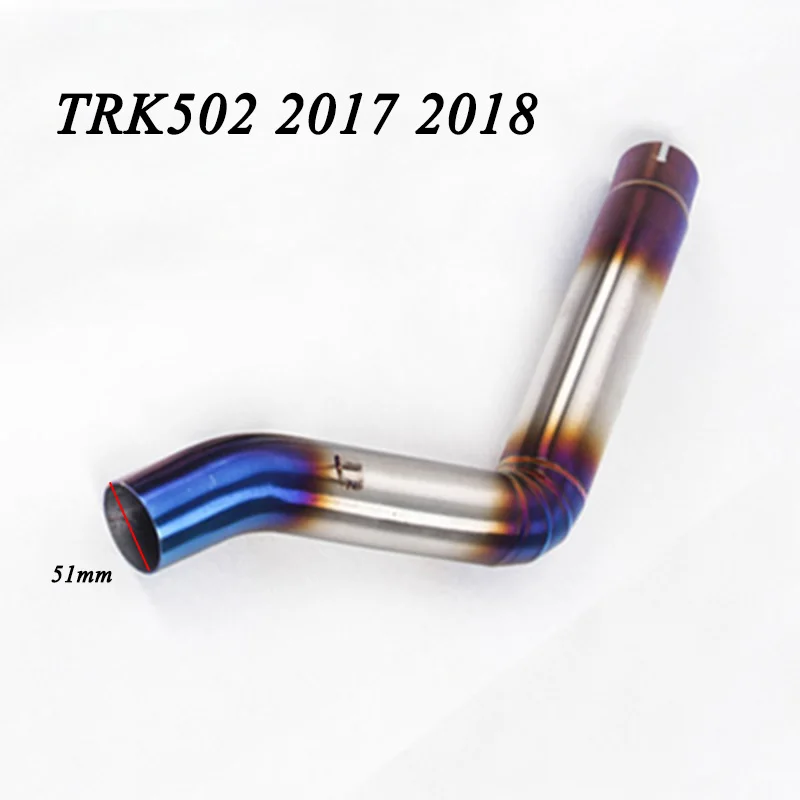Выхлопной глушитель для мотоцикла TRK502 без шнуровки из нержавеющей стали средний