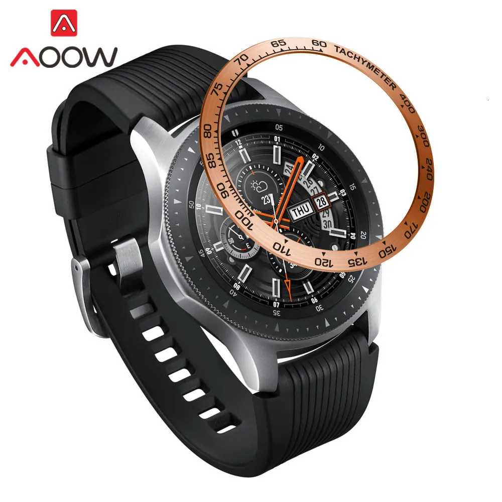 Нержавеющая сталь ободок кольцо стиль для samsung gear S3 Frontier Galaxy Watch 42 мм 46 мм клейкая крышка защита аксессуары