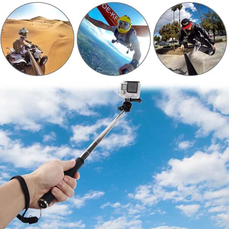 

Handheld Pole Monopod Selfie Stick for Xiaomi YI 4K GoPro Hero 8 7 6 4 3+ SJCAM Sj4000 EKEN H9/H9R Action Camera Accessories