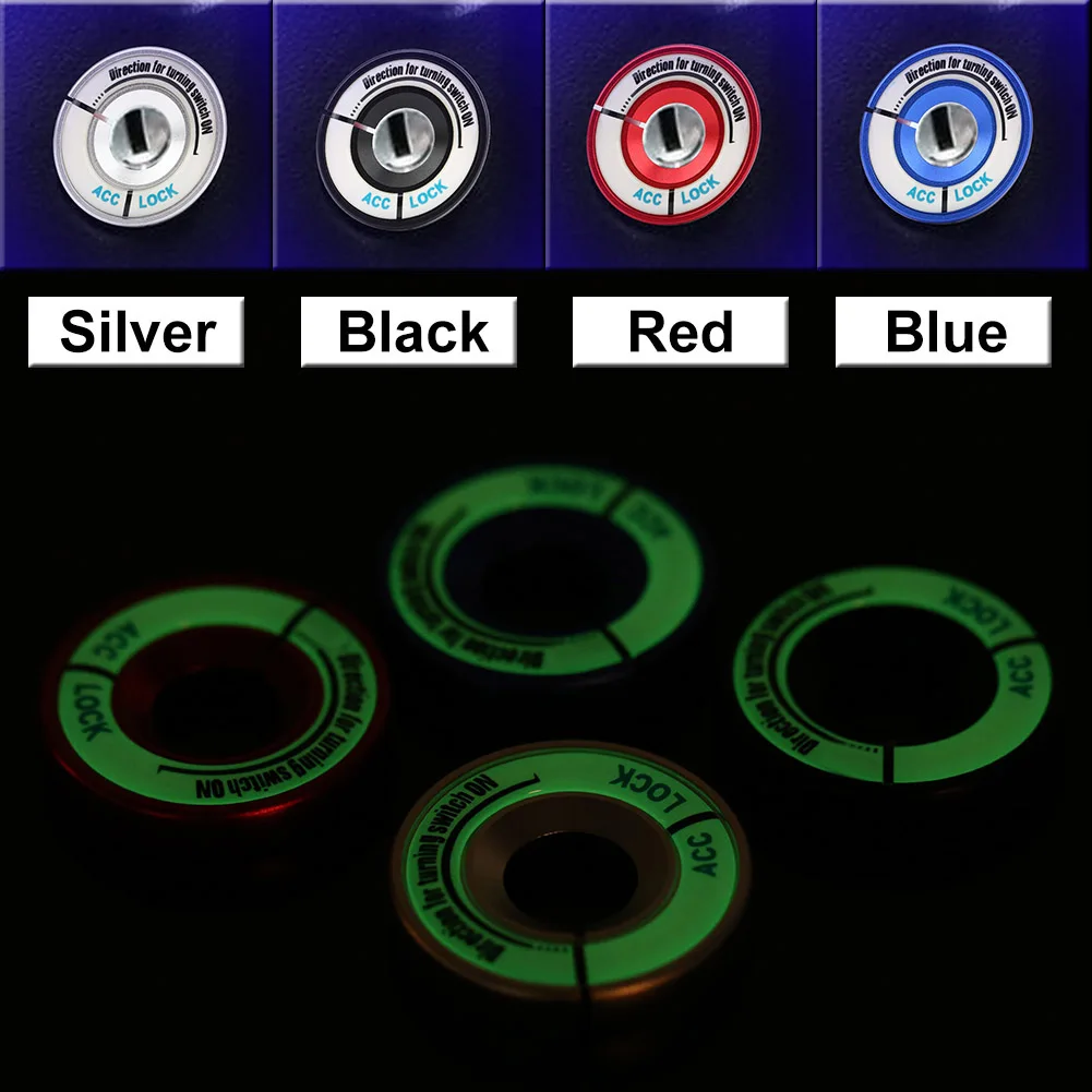 Автомобильный люминесцентный переключатель зажигания кольцо круг Ключ