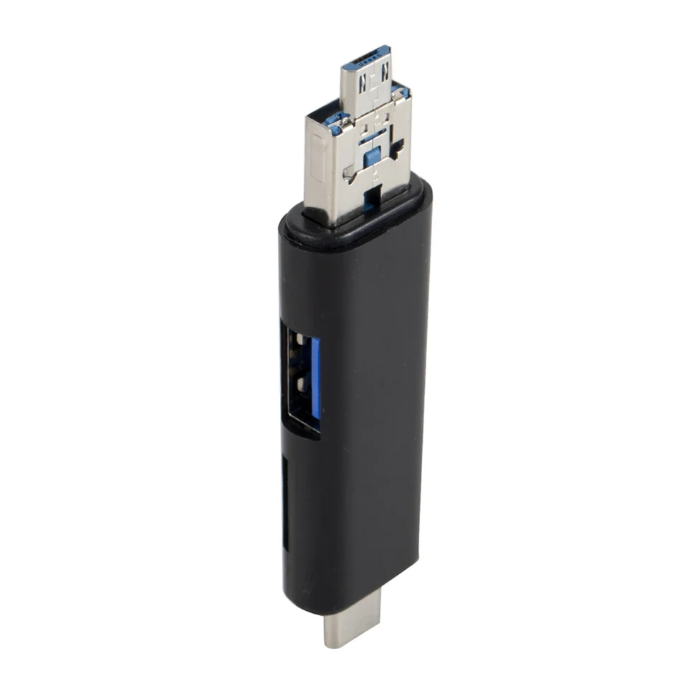 LccKaa Type C и Micro USB 5 в 1 OTG кардридер флэш накопитель высокоскоростной Универсальная TF