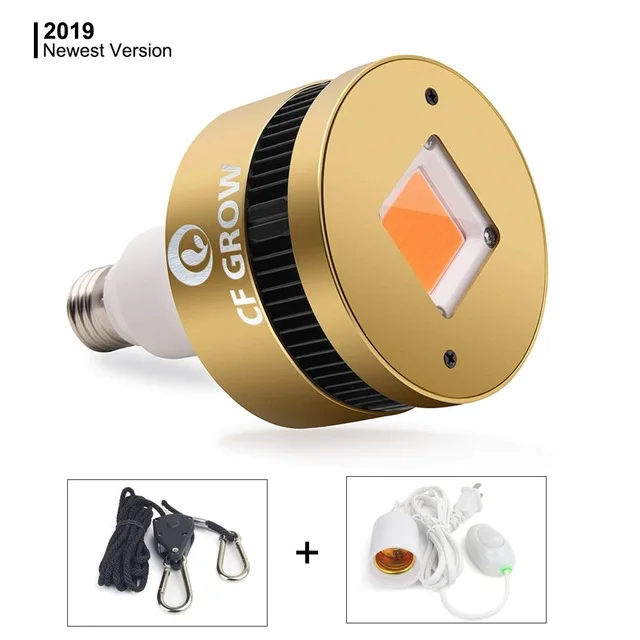 50W Socket and Rope CF растут новые маленькие Вт 90 Вт E27 для теплиц комнатных растений светодиодные лампы для выращивания растений - Испускаемый цвет: 50W Socket and Rope
