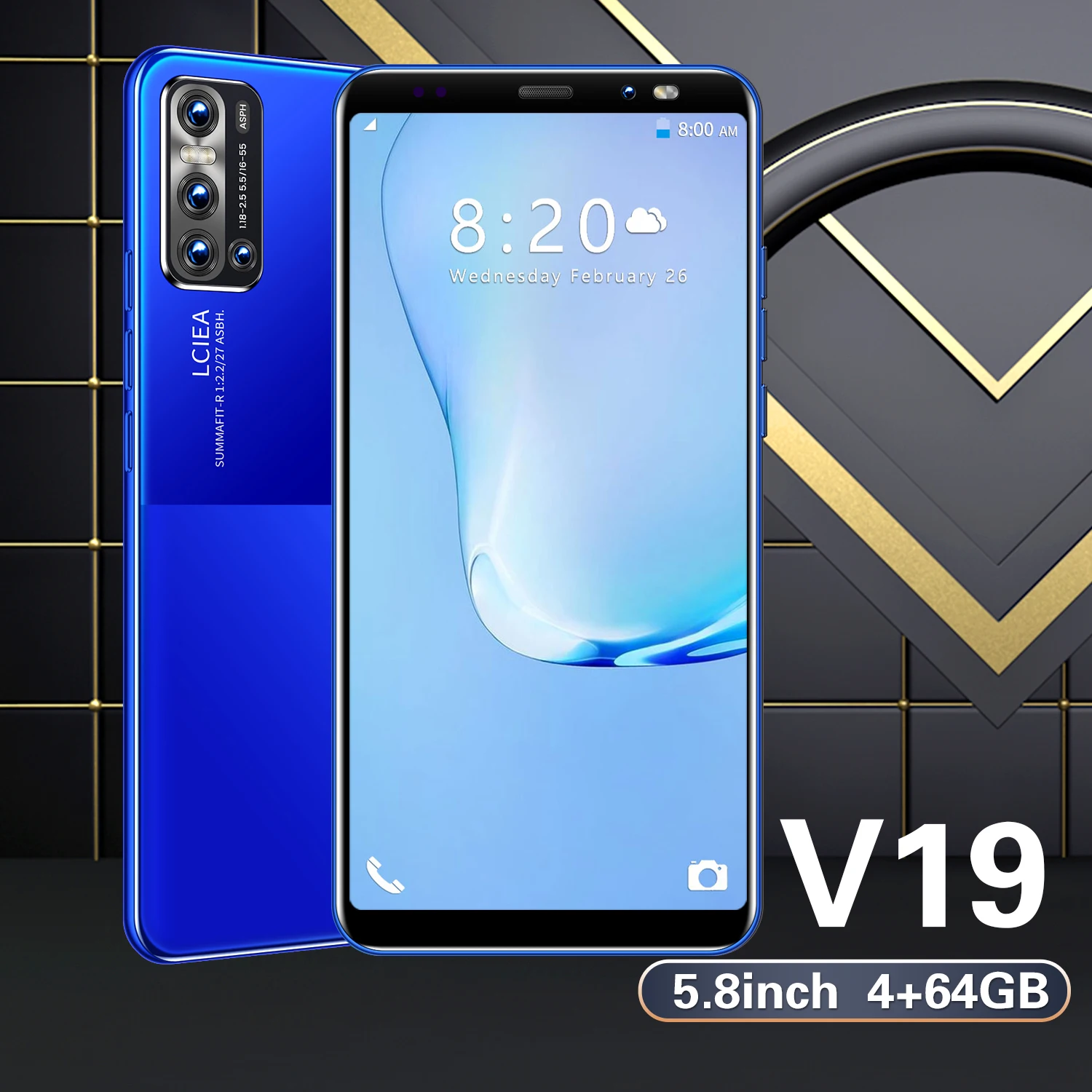 

7.2-inch V19 8CORE 256GB large screen smart game play 10-core 4 camera global version camera phone 5600mah