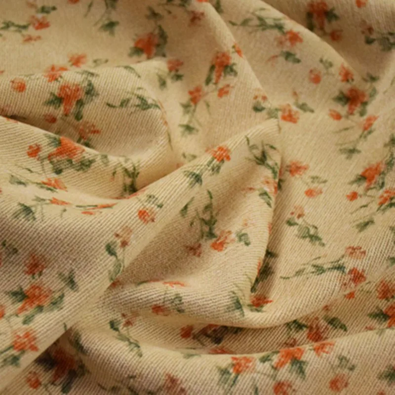 Полуметровый новый дизайн осень-зима пасторальный цветочный принт Вельветовая