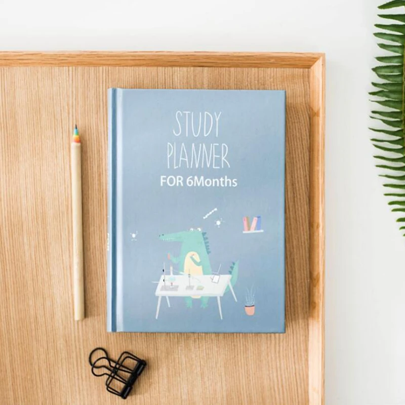 Милый мультяшный Ежедневник для учебы блокнот с цветной страницей ученик 6