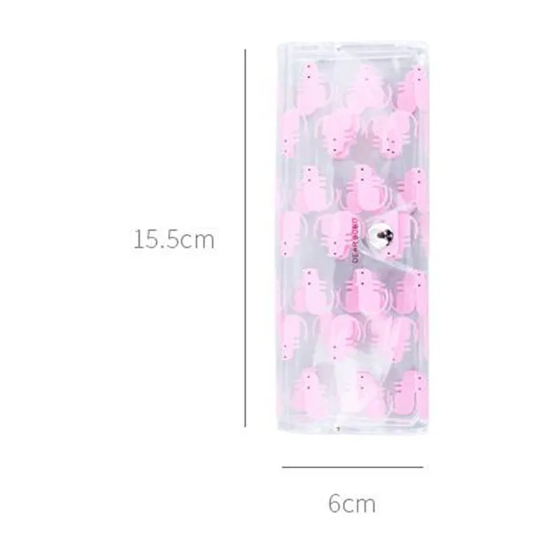 

Cartoon Cute Travel Women Transparent PVC Eye Glasses Box Bag Case Protection Holder Carry Box Eyewear Accessories