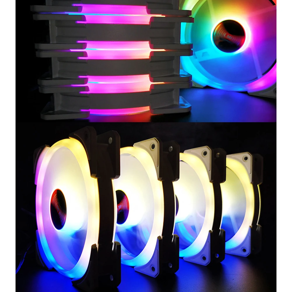 

120mm Computer Case Fan 6Pin RGB Chassis Cooling Fan 5V 3Pin ARGB Lighting Quiet Desktop PC Case Radiator Heatsink Cooler