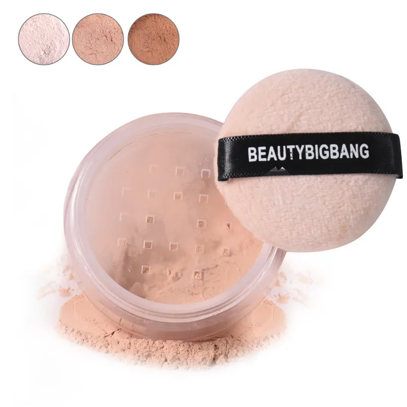 BeautyBigBang, рассыпчатая пудра, 3 цвета, матовая, натуральная, совершенствующая, рассыпчатая пудра, полупрозрачная рассыпчатая пудра, для лица, нижняя часть, макияж, Maquiagem
