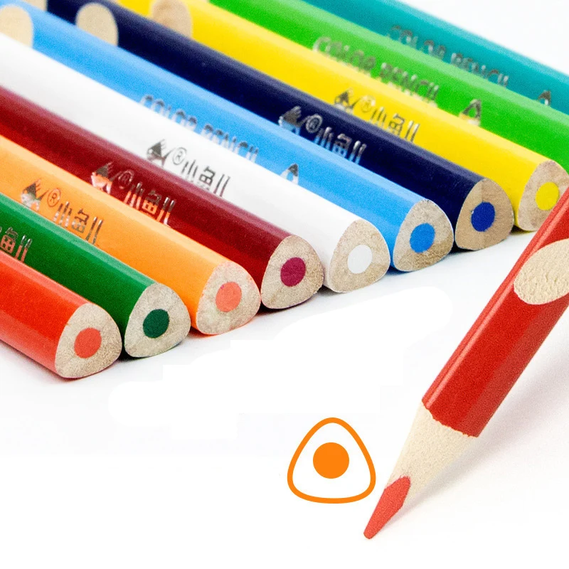 

Grooved Colored Pencils Pencils Triangular Wood Pencil Set For Writing and Drawing School&Office Stationery Art Supplies Student