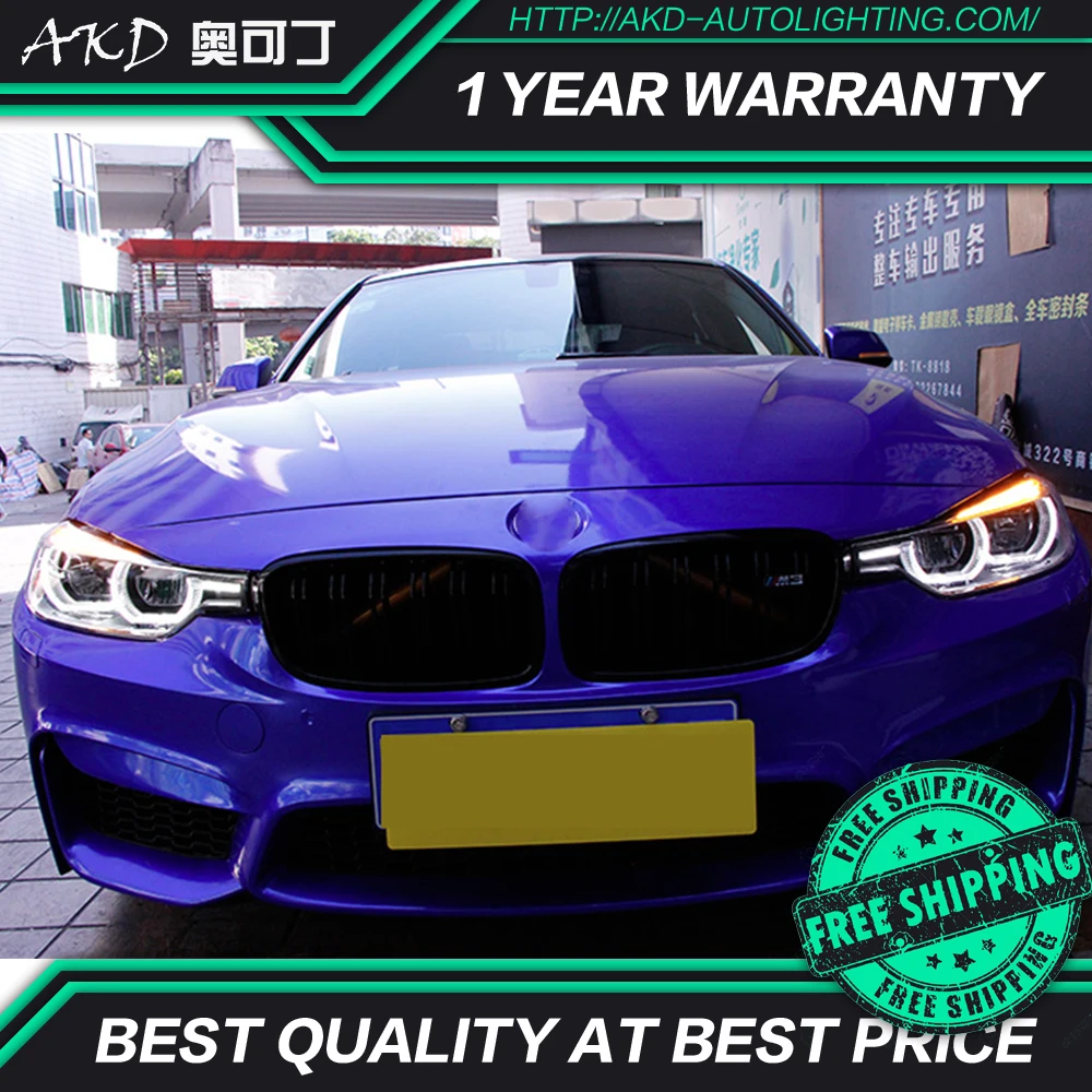 AKD автостайлинг для F30 F35 фары 2013-2016 320i 318i 325i DRL Hid ангельские глазки Биксеноновые