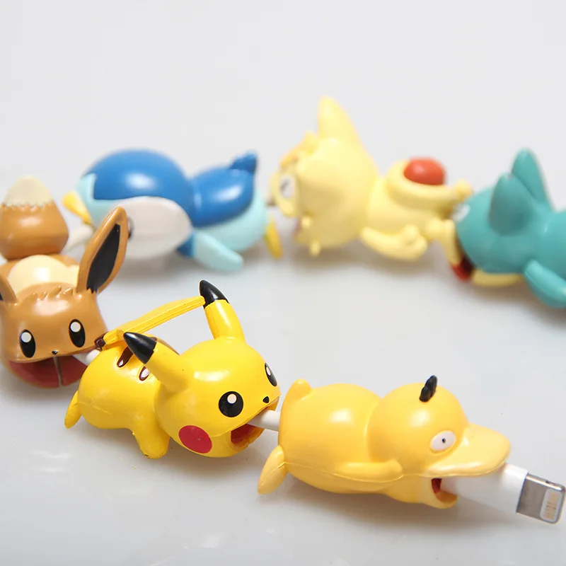 Покемон Косплэй Опора аксессуары USB Защитный чехол кабель укус Пикачу Иви Go|Шутки