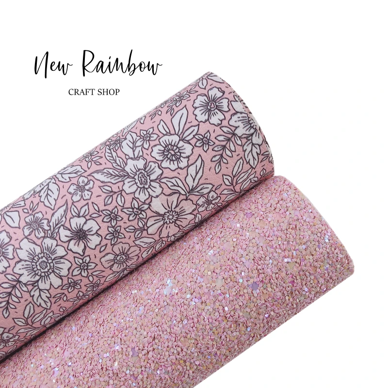 Новый Радужный Великолепный розовый цветок из искусственной кожи и блестящий