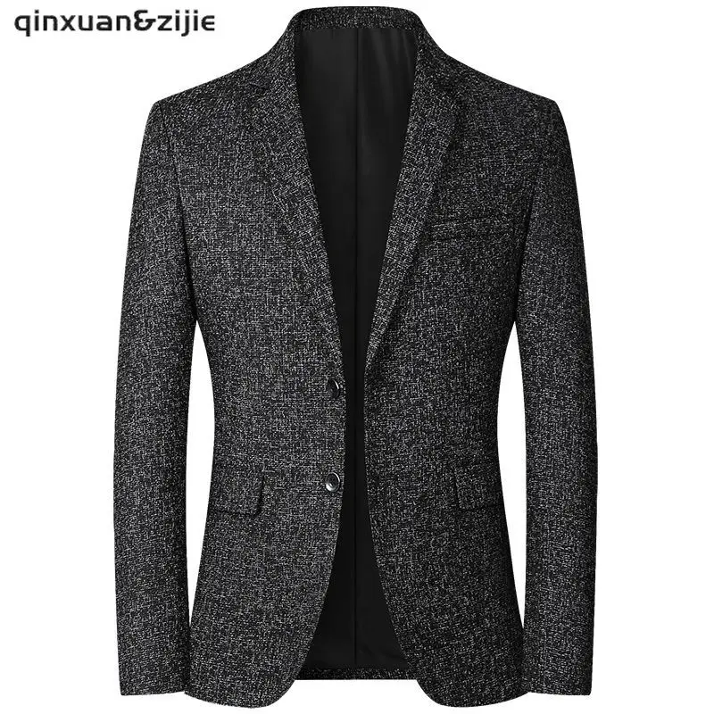 

Новинка, мужской брендовый пиджак, Модные приталенные повседневные пальто, красивые мужские деловые куртки, костюмы, полосатые мужские бле...