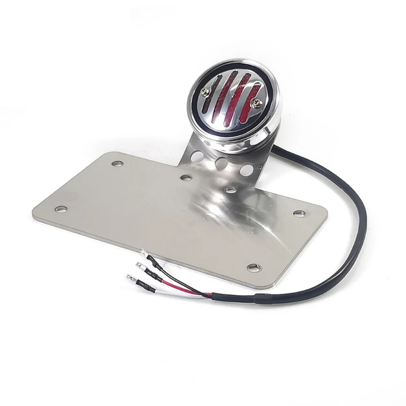 

Мотоцикл гриль задний стоп-сигнал светильник Нержавеющая сталь номерных знаков кронштейн лампы