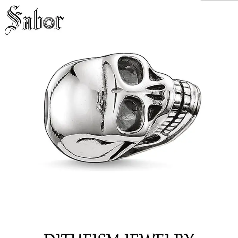 Мужские бусины с черепом 9 мм для самостоятельного изготовления модные ювелирные