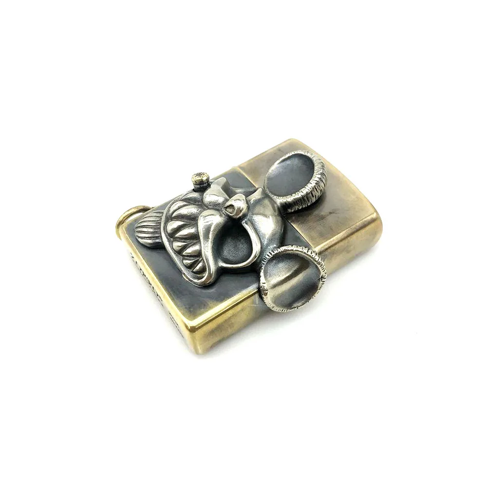 Открытый EDC ручной работы Whit латунный чехол для хранения мыши зажигалки