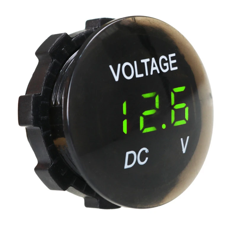 Цифровой Панель Вольтметр постоянного тока 12V 24V Напряжение измеритель